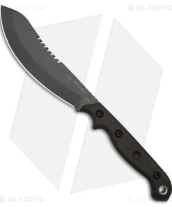 TOPS Knives Brush Wolf Fixed Blade Knife Green Canvas Micarta (6.5" Tungsten)