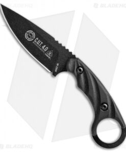 TOPS Knives C.U.T. 4.0 Combat Utility Tool Knife Black Micarta (4.25" Black)