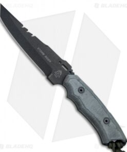 TOPS Knives Storm Rider Fixed Blade Tanto Knife (5" Black) SR77-T