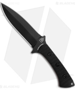 TOPS Knives Szabo Express D/E Fixed Blade Knife Black G-10 (5.6" Black)