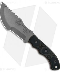 TOPS Knives Tom Brown Tracker #3 Fixed Blade Knife Black Micarta (5.5" Gray)