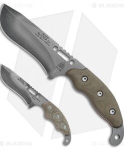 TOPS Knives Wind Runner SRE Fixed Blade Combo Green Micarta (Black River Wash)