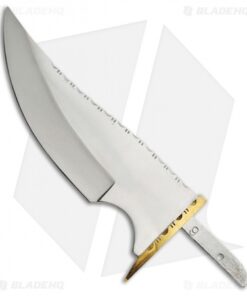 Tallen Wolf Tooth Clip Point Fixed Blade Knife Blank w/ Sheath (6.25" Mirror)