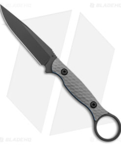 Toor Knives Anaconda Fixed Blade Knife Stealth Gray G-10 (3.75" Black)