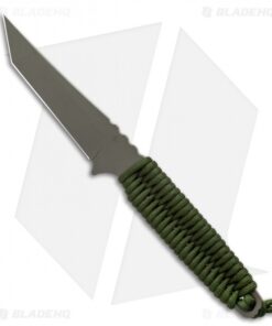 Toor Knives Kingpin Tanto Fixed Blade Knife Ranger Green Paracord (4" Gray)