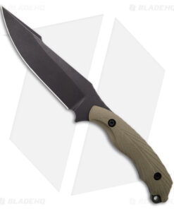 Toor Knives Raven Fixed Blade Knife Covert Green G-10 (5.5" Black)