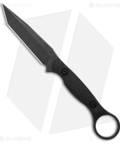 Toor Knives Serpent Carbon Fixed Blade Knife Tanto Black G-10 (3.9" Black)