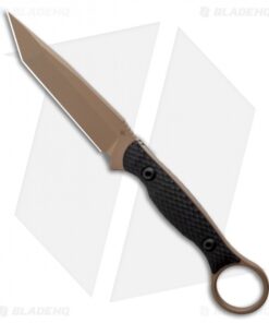 Toor Knives Serpent Tanto Fixed Blade Knife Black G-10 (3.9" FDE)