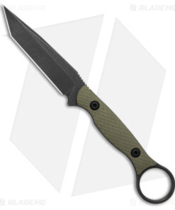 Toor Knives Serpent Tanto Fixed Blade Knife Covert Green G-10 (3.9" Black)