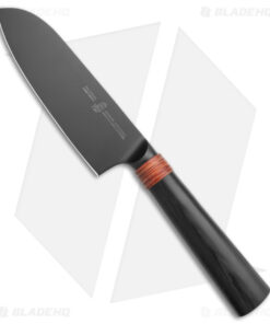Tuo Cutlery Dark Knight 5.5" Santoku Knife Black Pakkawood (Black)