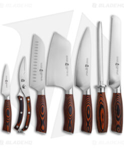 Tuo Cutlery Fiery Phoenix 8-Piece Kitchen Knife Block Set (Chef's + Bead)