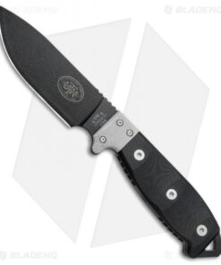 Utica Cutlery UTKS-4 Survival Series Fixed Blade Black Micarta (4.5" Black)