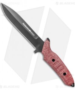 Viper Knives Fearless Fixed Blade Knife Red Micarta (6" Black)