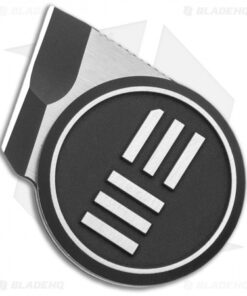 WE Knife Co. Quark Fixed Blade Neck Knife Black/Silver Titanium (0.47" Two-Tone)