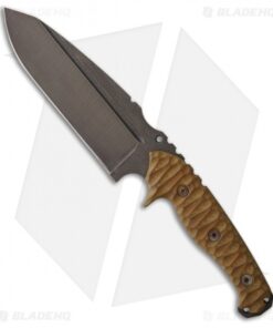 Wander Tactical Smilodon Fixed Blade Knife Natural Micarta (7" Raw)