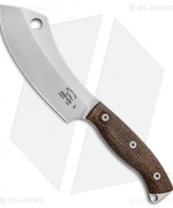 White River Camp Cleaver Fixed Blade Knife Natural Burlap Micarta (5.5" SW)