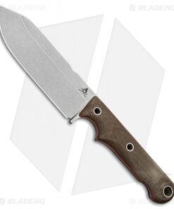 White River FC5 Firecraft Fixed Blade Knife OD Green Micarta (5" SW) Leather