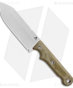 White River FC5 Firecraft Fixed Blade Knife OD Green Micarta (5" Stonewash)