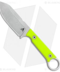 White River Firecraft 3.5 Pro Fixed Blade Knife Neon Green G-10 (3.5" Stonewash)
