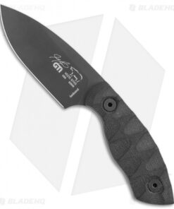 White River Knives GTI 3 Fixed Blade Knife Black Canvas Micarta (3" Black)