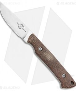 White River Small Game Fixed Blade Knife Natural Burlap Micarta (3" Satin)