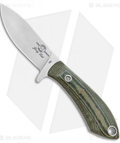 White River Sendero Bush Black and Olive Drab Linen Micarta (3.625" Stonewash)