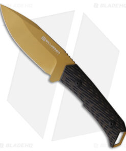Willumsen Copenhagen Despot Fixed Blade Black G-10 (4.5" Tan)