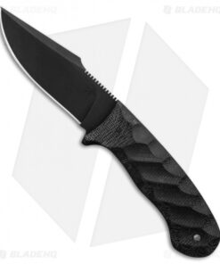 Winkler Knives Jaeger Fixed Blade Knife Black Micarta (3.75" Black)