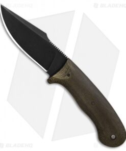 Winkler Knives Jaeger Fixed Blade Knife Green Micarta (3.75" Black)
