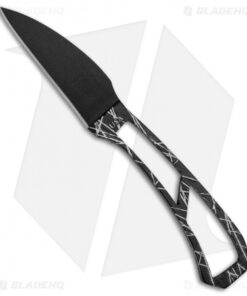 Winkler Knives Neck Knife Fixed Blade Etched Scarring (3.125" Black KG)
