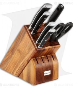 Wusthof Classic Ikon Kitchen Knife 7-Piece Block Set - Acacia Wood