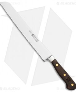 Wusthof Crafter Double-Serrated Bread Knife Oak Wood (9" Satin Serrated)