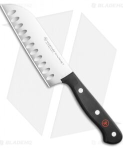 Wusthof Gourmet Hollow Edge 5" Santoku Knife Black (5" Satin)