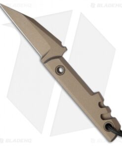 Amsler Knives Large Slik Pikal Fixed Blade Knife Burnt Bronze (2.75" Titanium)