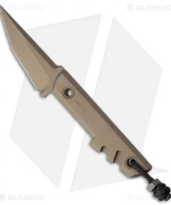 Amsler Knives Large Slik Tanto Fixed Blade Knife Burnt Bronze (2.75" Titanium)