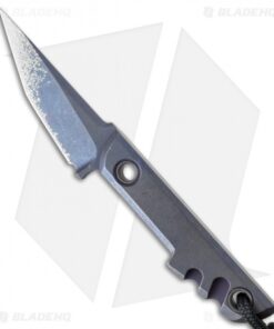 Amsler Knives Mini Slik Titanium Tanto Knife (2" Dark Blue)
