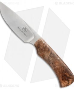 Arno Bernard Knives Nyala Fixed Blade Knife Maple Burl (3.63" Satin)