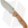 A.R.S. Jungle Recurve Knife w/ Leather Sheath (4.5" Bead Blast Plain) ARS10