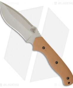 A.R.S. Jungle Recurve Knife w/ Leather Sheath (4.5" Bead Blast Plain) ARS10