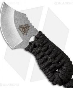 A.R.S. Shanghai Shank Neck Knife w/ Black Cord Wrap (2" Stonewash)