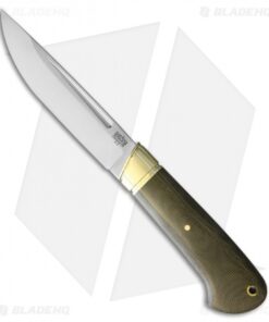 Bark River Ansgar Fixed Blade Knife Green Canvas Micarta (4.75" Satin)