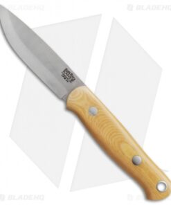 Bark River Bushcrafter Knife Jimped / Antique Ivory Micarta (3.875" Satin)