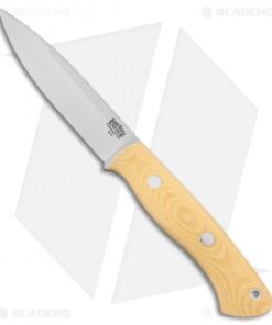 Bark River Knives Aurora Bushcraft Knife Ivory Canvas Micarta (4.5" Satin)