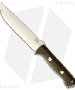 Bark River Knives Bravo 1.5 Knife Green Canvas Micarta Fixed Blade (5.8" S35VN)