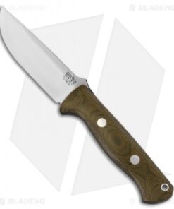 Bark River Knives Bravo 1 Fixed Blade Knife Green Canvas Micarta (4.25" CPM-3V)