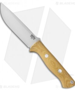 Bark River Bravo 1.25 Fixed Blade Knife Ivory Canvas Micarta (5" A2 Satin)