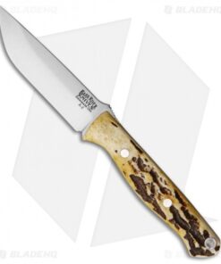 Bark River Bravo EDC Fixed Blade Knife Antique Stag Bone (3.25" A2 Satin)