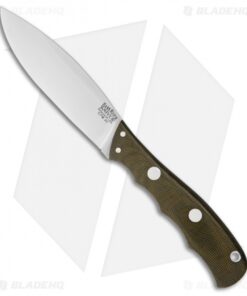 Bark River Canadian Special Fixed Blade Knife Green Canvas Micarta (4.25" 3V)