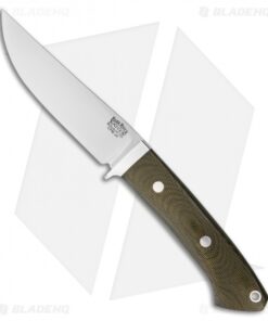 Bark River Classic Clip Point Hunter Fixed Blade Knife Green Micarta (4.5" 3V)