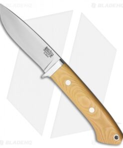 Bark River Classic Drop Point Knife Fixed Blade Ivory Micarta (3.75" Elmax)